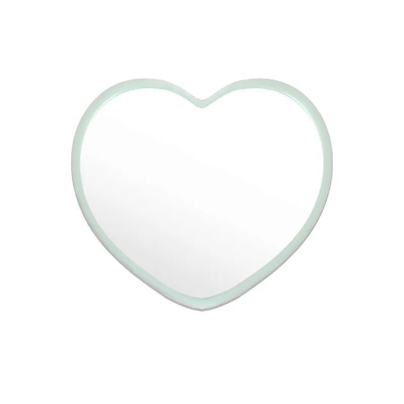 Love Heart Mini Mirror, Portable Makeup Mirror, Student Dormitory Vanity Mirror, Heart-Shaped Small Gift Mirror