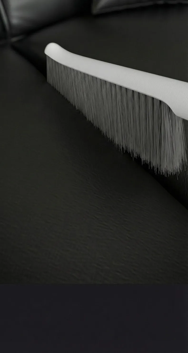 Luxury Soft Bristle Household Bed and Gap Cleaning Brush, Multifunctional Desk Brush White-4