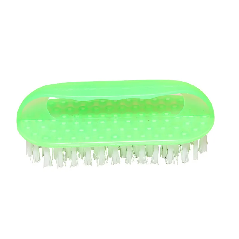 12PCS Magic Shoe Brush Plastic Oval Laundry and Shoe Cleaning Brush Multi-Functional Long Handle Handheld Brush Mix color