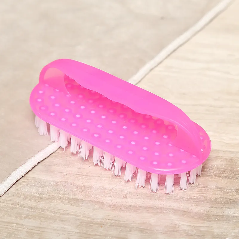 Magic Shoe Brush Plastic Oval Laundry and Shoe Cleaning Brush Multi-Functional Long Handle Handheld Brush Mix color Mixed-3