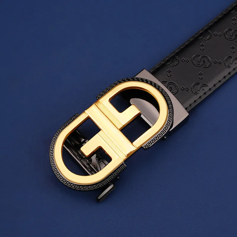 Executive Mens Leather Belt - Premium Black Ratchet No-Hole Professional ap Black-2