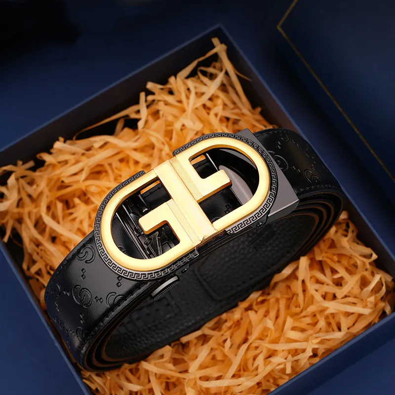 Executive Mens Leather Belt - Premium Black Ratchet No-Hole Professional ap Black-3