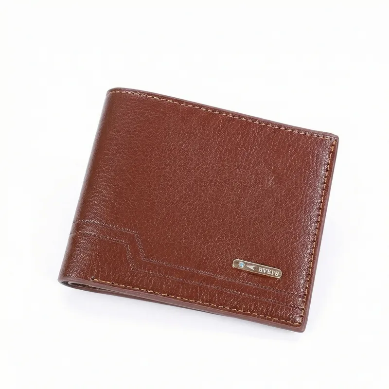 VoVoDeal Stylish Tan Leather Bifold Wallet - Premium Multi-Slot Daily Purse