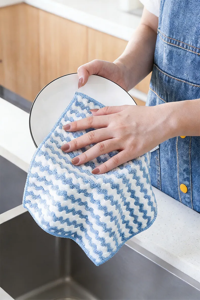 Microfiber Cleaning Cloths | Pack of 5 Multi-Colour Wash Cloths (25 x 25 cm) | Highly Absorbent, Lint-Free Towels , Car, Glass & Stainless Steel Mixed-4