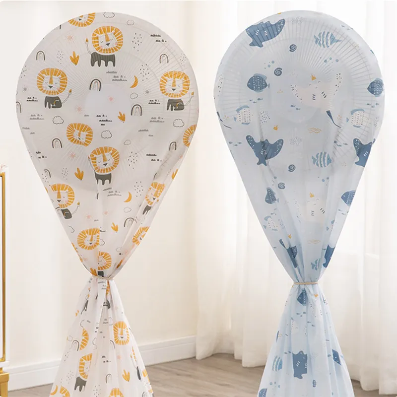 Modern Minimalist 3D Full-Cover Fan Cover PEVA Household Electric Fan Dust Cover Table Fan Floor Fan Dust Protective Cloth Mixed-3