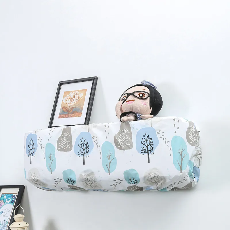 Modern Minimalist PEVA Air Conditioner Cover for Living Room and Bedroom, Full-Cover Wall-Mounted AC Dustproof, Dirt-Resistant, Waterproof, and Oil-Resistant Mixed S-3