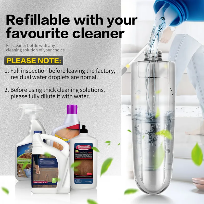 Mops for Floor Cleaning, Spray Mop with 400ml Refillable Bottle and Replacement Pad, for Hardwood, Laminate, Tile, Ceramic Black-5