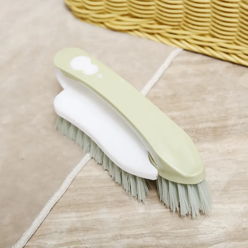 Multi-functional Creative Laundry Brush 2-in-1 Home Use Soft Bristle Handle Plastic Cleaning Shoe Brush Pink-2