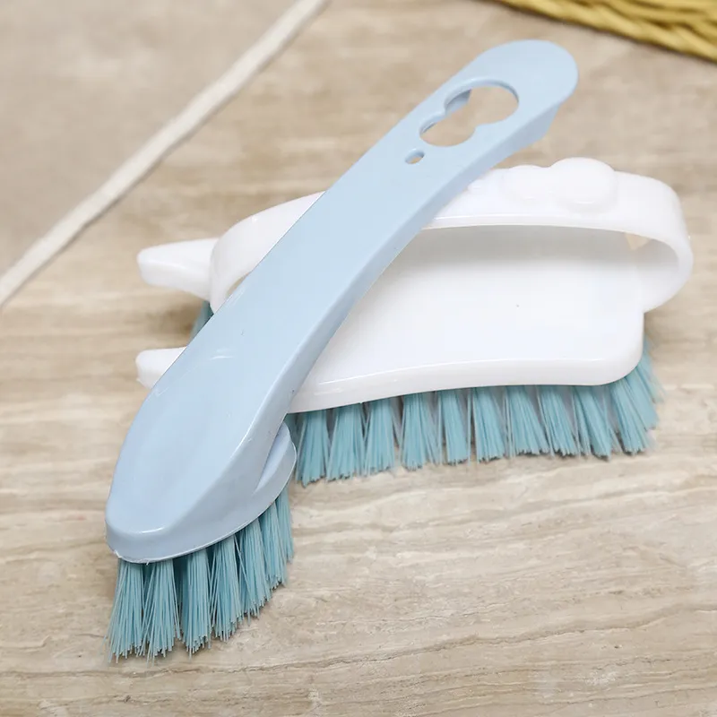Multi-functional Creative Laundry Brush 2-in-1 Home Use Soft Bristle Handle Plastic Cleaning Shoe Brush Blue-3