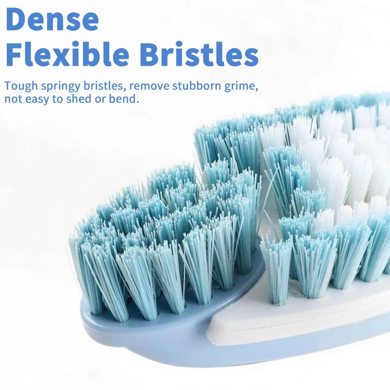 Multi-functional Creative Laundry Brush 2-in-1 Home Use Soft Bristle Handle Plastic Cleaning Shoe Brush Green-3