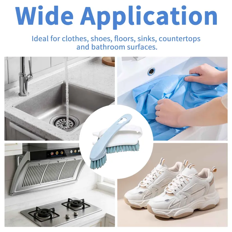 Multi-functional Creative Laundry Brush 2-in-1 Home Use Soft Bristle Handle Plastic Cleaning Shoe Brush Green-6