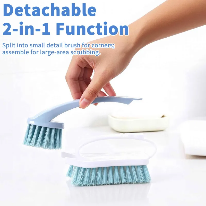 Multi-functional Creative Laundry Brush 2-in-1 Home Use Soft Bristle Handle Plastic Cleaning Shoe Brush Green-7
