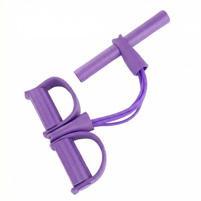 Multifunction Tension Rope, Elastic Yoga Pedal Puller Resistance Band, Natural Latex Tension Rope Fitness Equipment, for Abdomen/Waist/Arm/Leg Stretching Slimming Training Pink-2