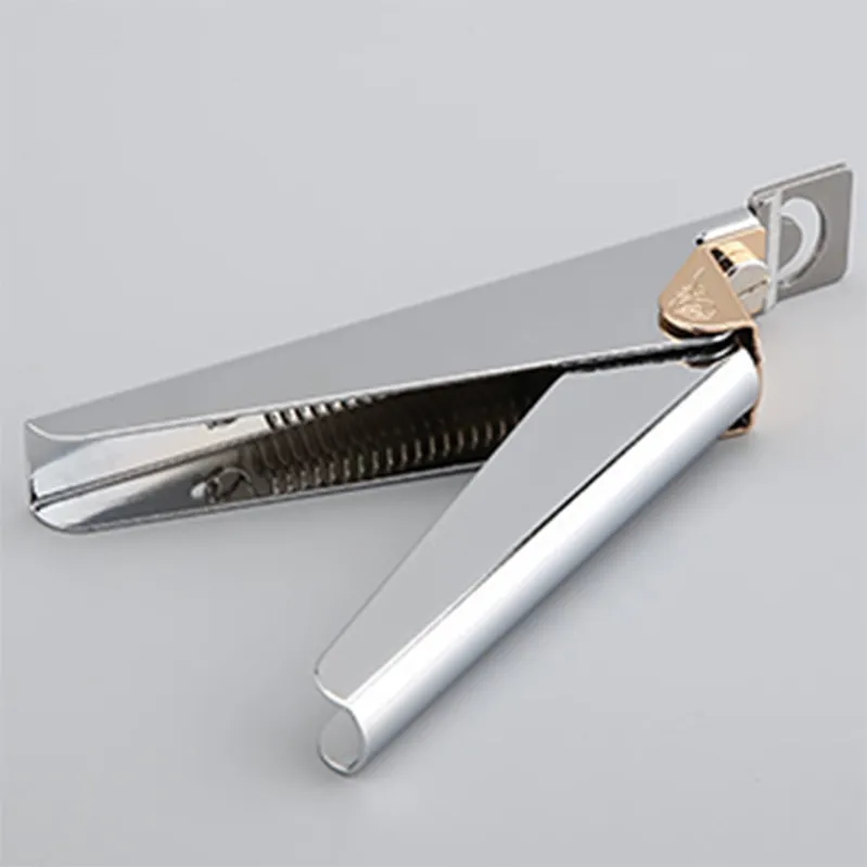 Nail art straight-edge nail clipper, U-shaped French manicure DIY nail clipper, nail art tools. Silver-2