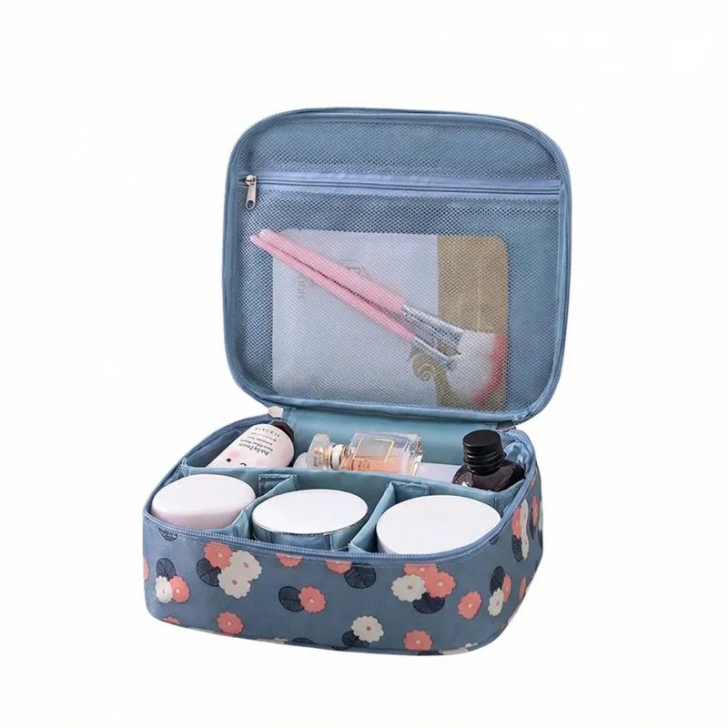 New Korean Style AB Version Makeup Bag Travel Storage Box Large Handheld Portable Layered Makeup Bag