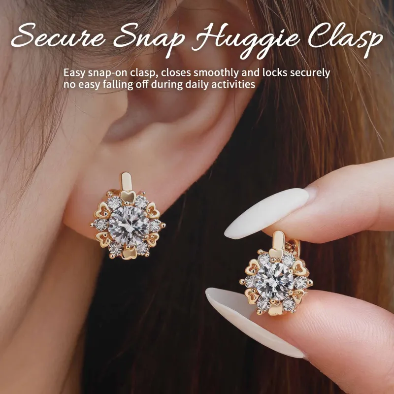 New Zircon Earrings, Copper with Real Gold Plating, Fashionable Women's Studs, Clips, Dangling Earrings, Jewelry Gold-4