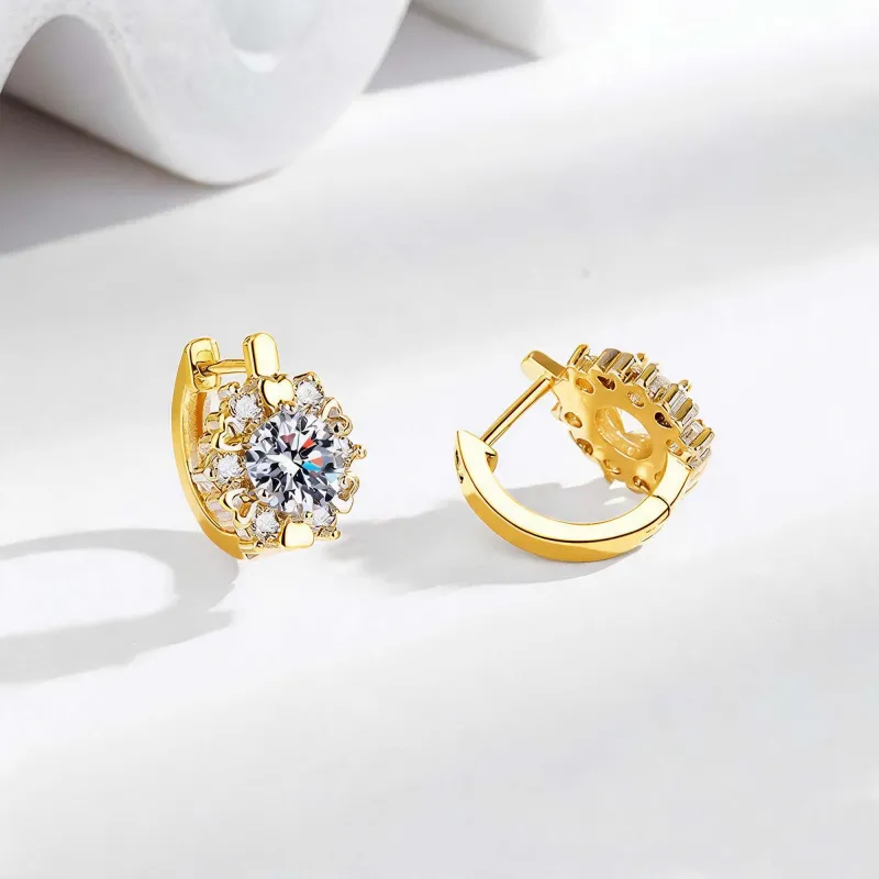 New Zircon Earrings, Copper with Real Gold Plating, Fashionable Women's Studs, Clips, Dangling Earrings, Jewelry Gold-8
