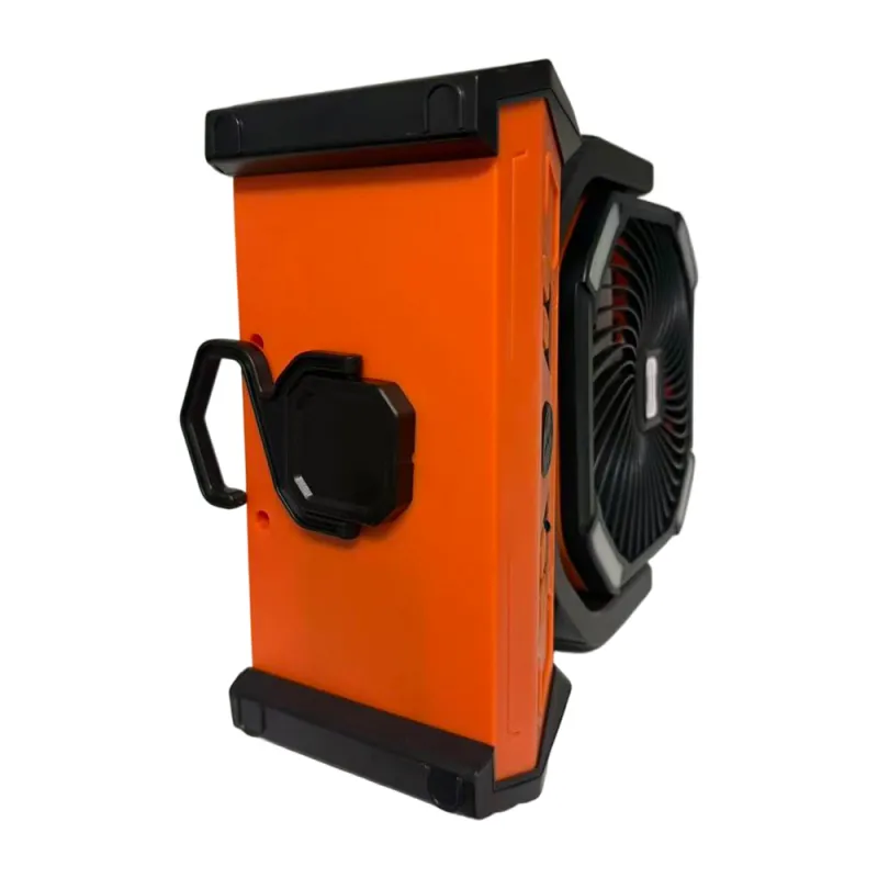 VoVoDeal X30 Outdoor Oscillating Fan with Remote Control, 6000mAh Rechargeable Camping Fan with Power Bank Feature, 3-Level LED Lantern, 4 Speeds & 360° Rotatable Hook for Tent, RV & Jobsite Orange-10