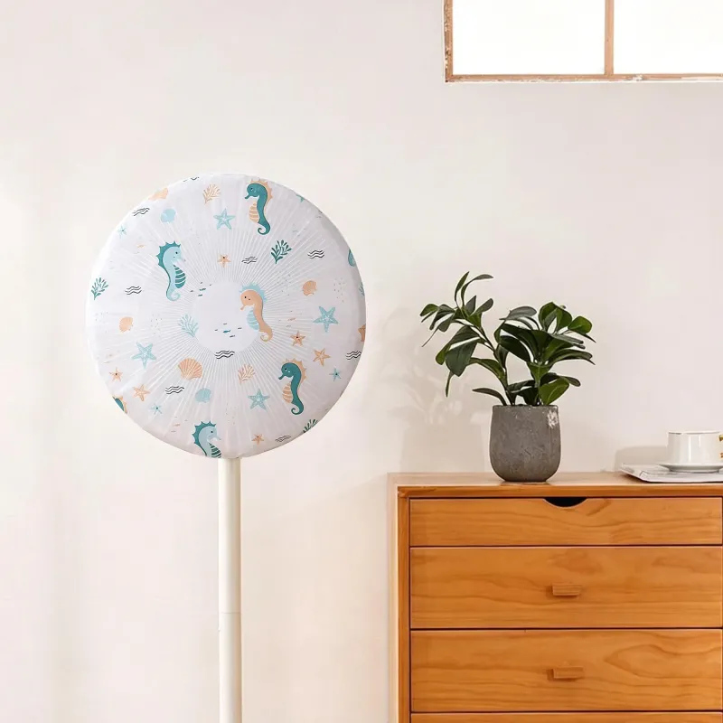 Pastoral PEVA Fan Dust Cover, Universal Protective Cover for Table Fans, Floor Fans, Washable Dust Cover Mixed-8