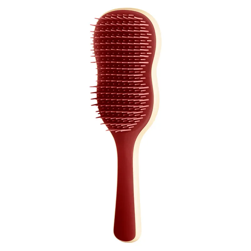 Plantain Leaf Smooth Hair Comb for Girls, Prevents Tangling in Long Hair, Soft-tooth Massage Comb with Cushion
