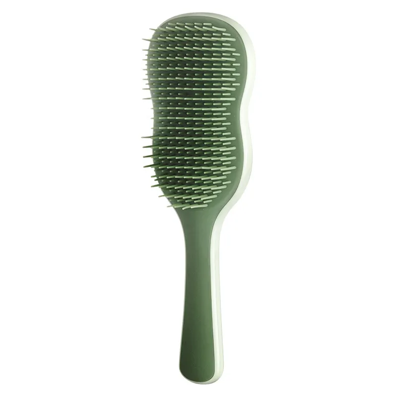 Plantain Leaf Smooth Hair Comb for Girls, Prevents Tangling in Long Hair, Soft-tooth Massage Comb with Cushion