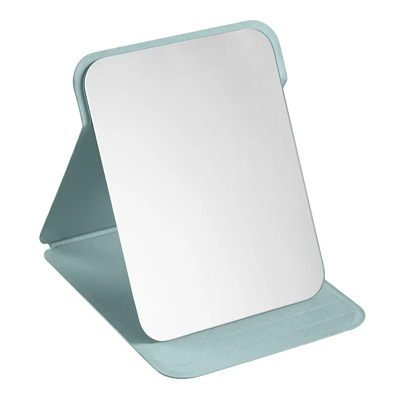 Portable folding mirror for makeup, high-definition desktop mini mirror for girls, can stand, small personal mirror