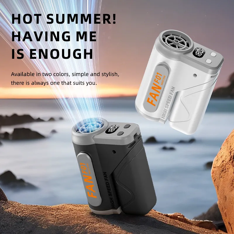 VoVoDeal F01 Portable Waist Belt Fan, 3000mAh Rechargeable 3-in-1 Hands-Free Neck & Handheld Fan, Stepless Speed Control (10-180 Levels), Built-in SOS Emergency Light for Outdoor Work, Camping & Travel