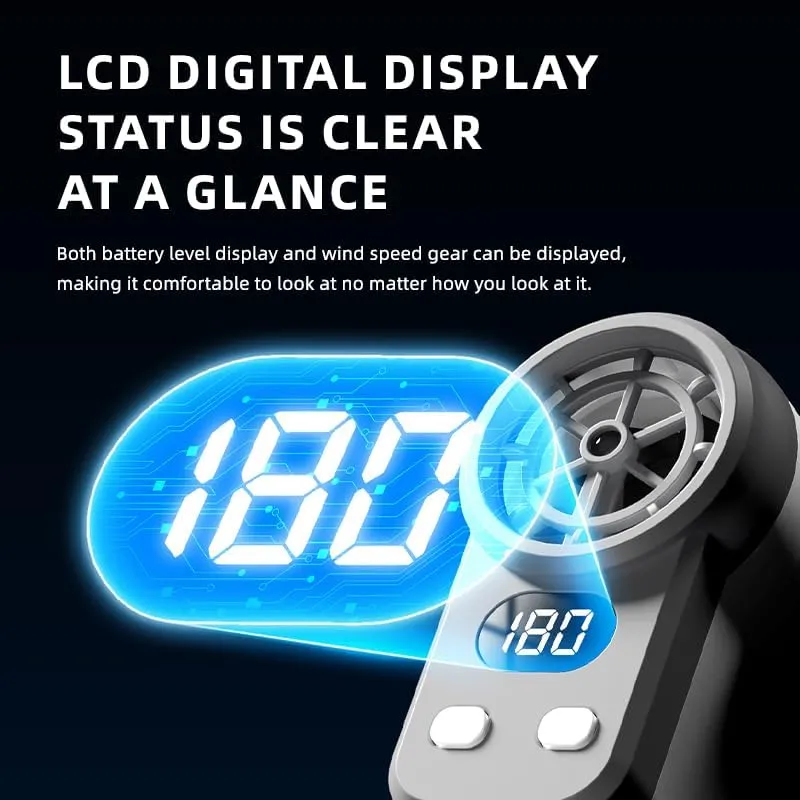 VoVoDeal F01 Portable Waist Belt Fan, 3000mAh Rechargeable 3-in-1 Hands-Free Neck & Handheld Fan, Stepless Speed Control (10-180 Levels), Built-in SOS Emergency Light for Outdoor Work, Camping & Travel White-8