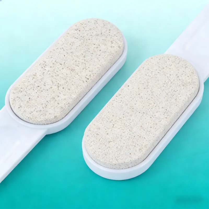 Pumice stone foot file for removing dead skin, calluses, and rough skin; foot scrub, foot file for soles and heels. White-2