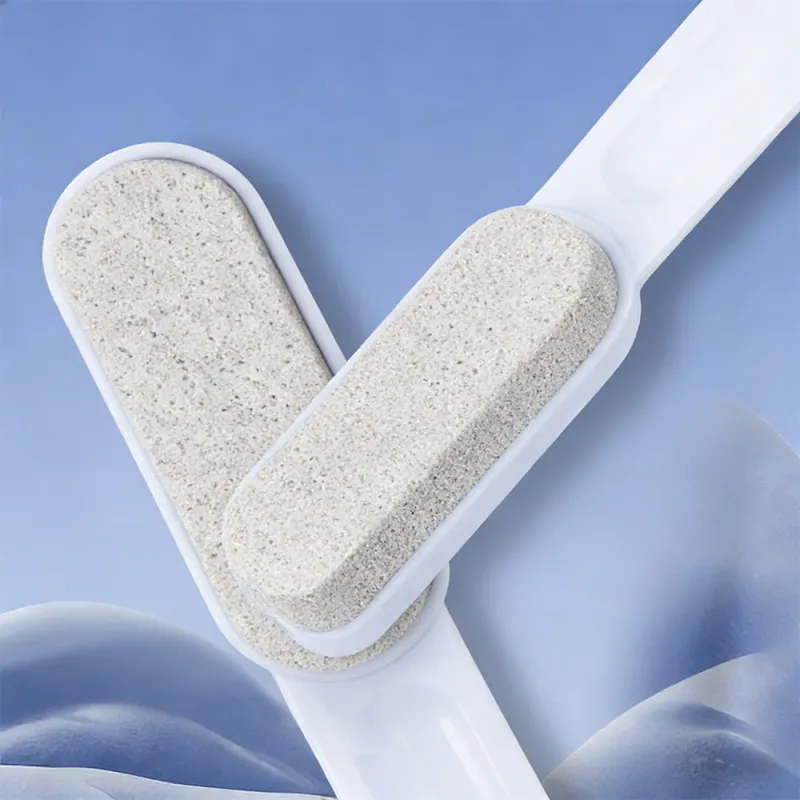Pumice stone foot file for removing dead skin, calluses, and rough skin; foot scrub, foot file for soles and heels. White-3