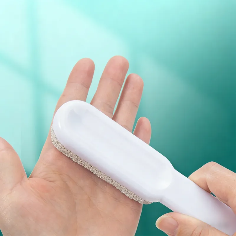 Pumice stone foot file for removing dead skin, calluses, and rough skin; foot scrub, foot file for soles and heels. White-4