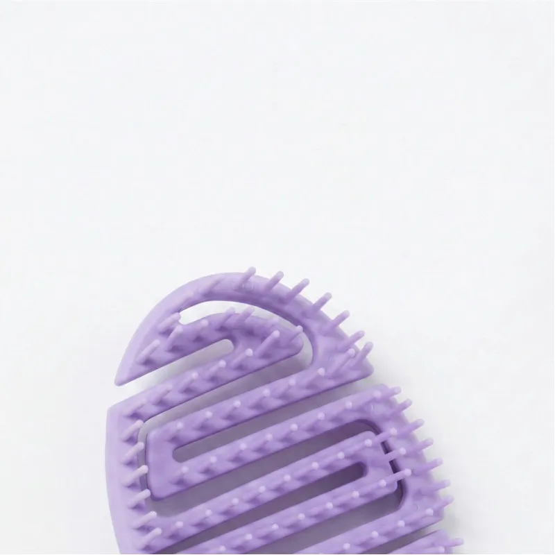 Retro Pompadour Hollow Hair Styling Comb Dual-Use Wet and Dry Massage Bone Comb Curved Large Comb