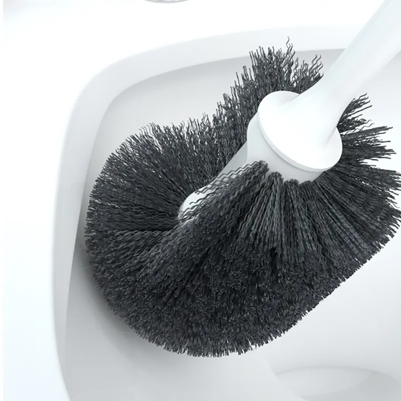 Round Ball No-Dead-Angle Toilet Brush for Home Use White-3