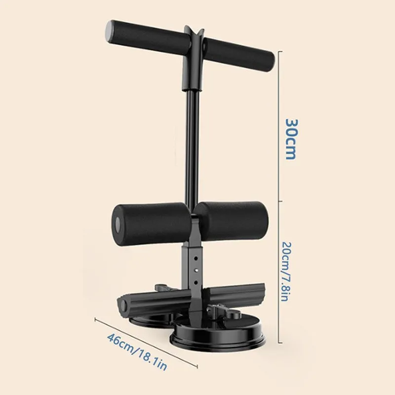 VoVoDeal Dual-Suction Sit-Up Assistant - Professional Core Trainer with Resistance Band Black-10