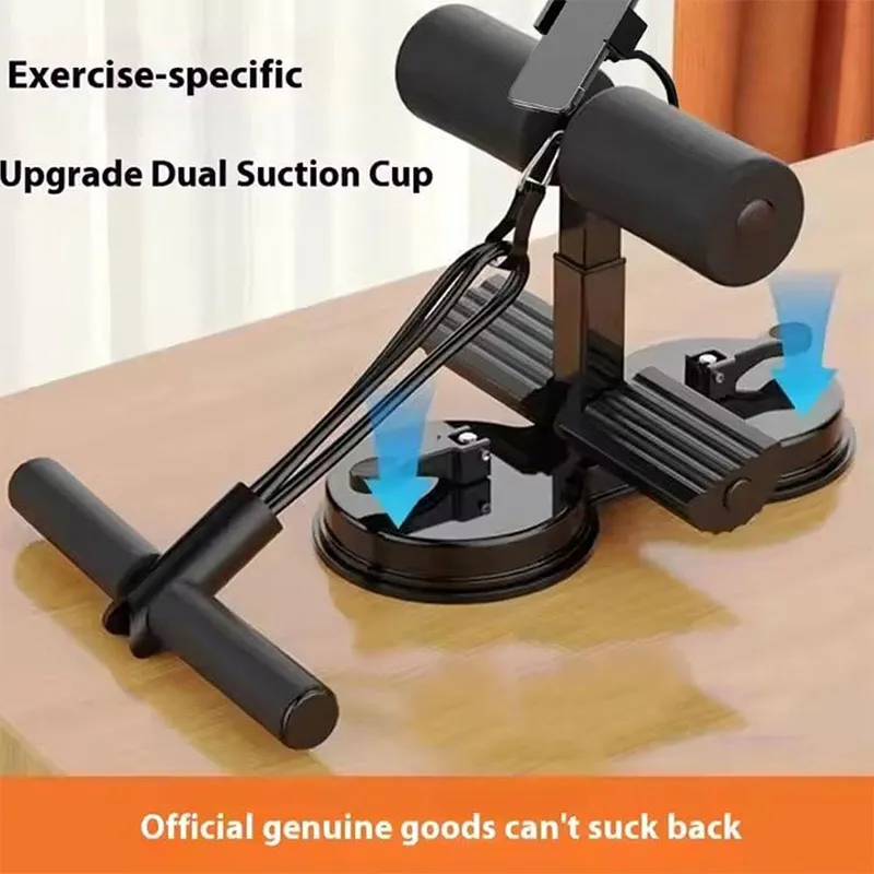 VoVoDeal Dual-Suction Sit-Up Assistant - Professional Core Trainer with Resistance Band Black-6
