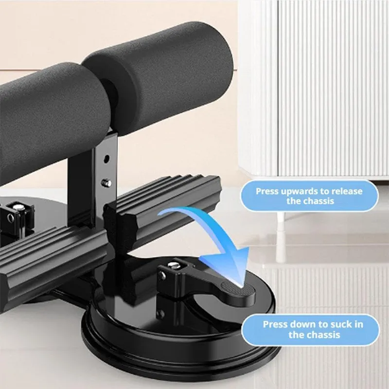 VoVoDeal Dual-Suction Sit-Up Assistant - Professional Core Trainer with Resistance Band Black-7