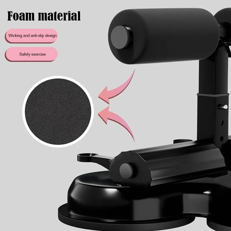 VoVoDeal Dual-Suction Sit-Up Assistant - Professional Core Trainer with Resistance Band Black-9