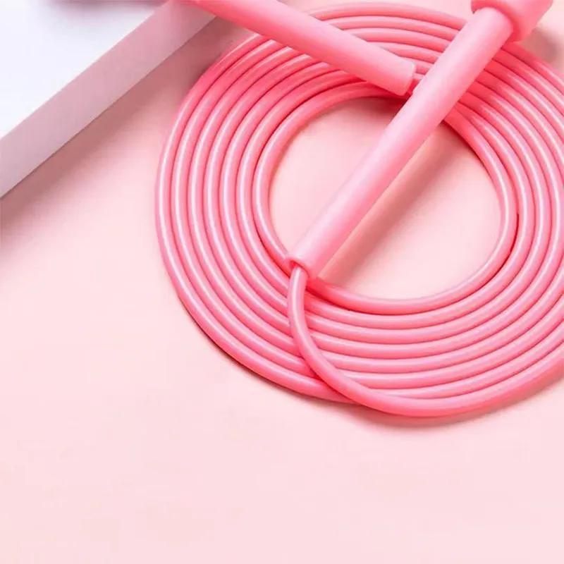 Skipping Rope for Men, Women and Children Exercise Rope With Adjustable Height Speed Jumping Rope for Exercise Workout, Weight Loss, Gym, Sports, Fitness Adjustable Jump Rope, Exercise Rope Pink-3