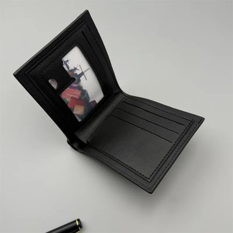 Slim Leather Wallet for Men Bifold Front Pocket Wallet Minimalist Credit Card Holder Cash Money Clip, Coffee, Classic Black-3