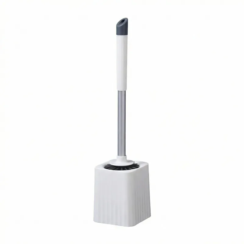 Soft silicone toilet brush for home use, reaches all corners, wall-mounted cleaning brush with long handle, a powerful toilet cleaning tool.