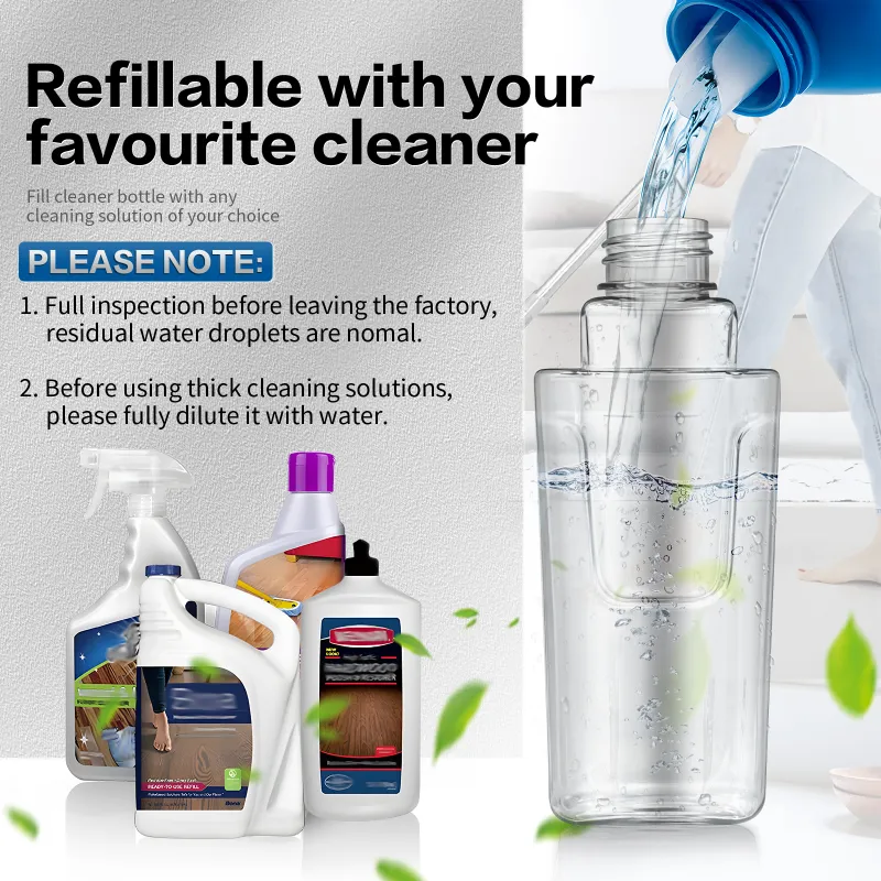 Spray Mop, Pivoting Flat Head, Fine Mist Refillable Bottle, White White-5