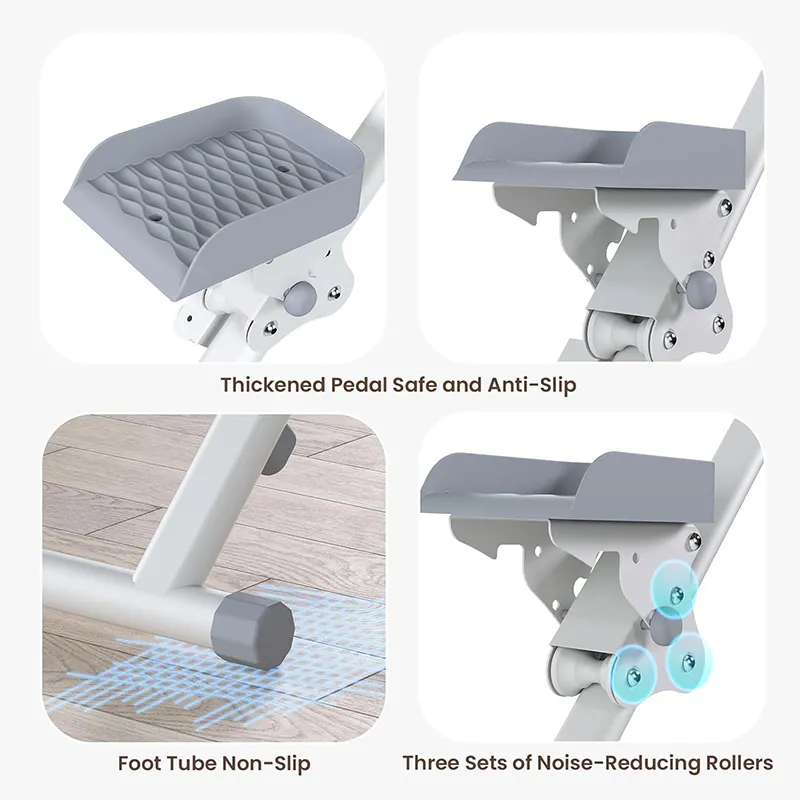 VovoDeal Vertical Climber Machine - Folding Stair Stepper with Phone Holder for Home Gym Workout White-6