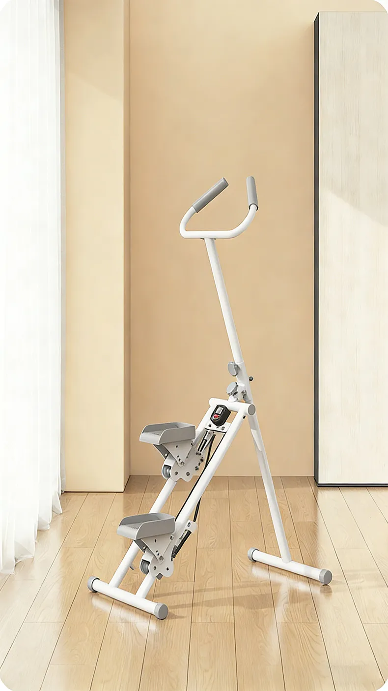 Stair Stepper for Home Gym, Vertical Climber Machine for Full Body Workout, Folding Vertical Climber Cardio Exercise Machine Stair Climber with Adjustable Step Range Handlebar & Pedals for Women & Men White-3