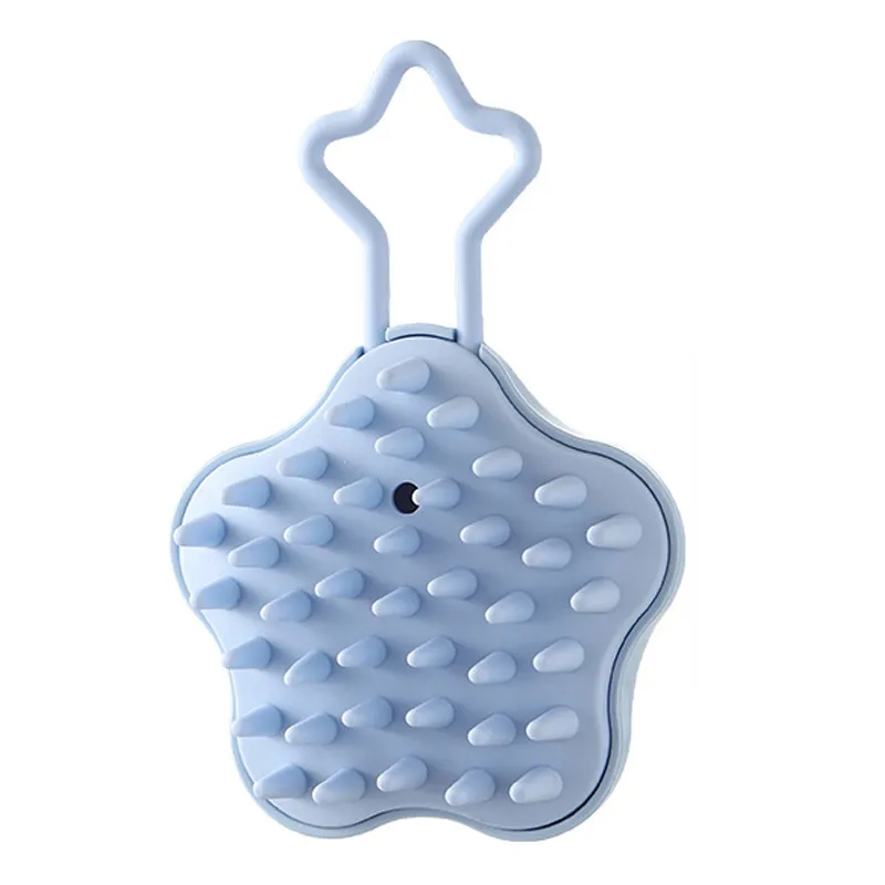 Star dual-use wet and dry coarse-tooth scalp cleansing and massaging comb, soft anti-itch shampoo head massager comb
