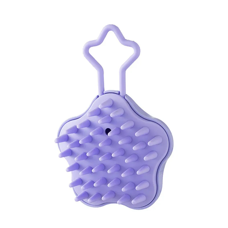 Star dual-use wet and dry coarse-tooth scalp cleansing and massaging comb, soft anti-itch shampoo head massager comb