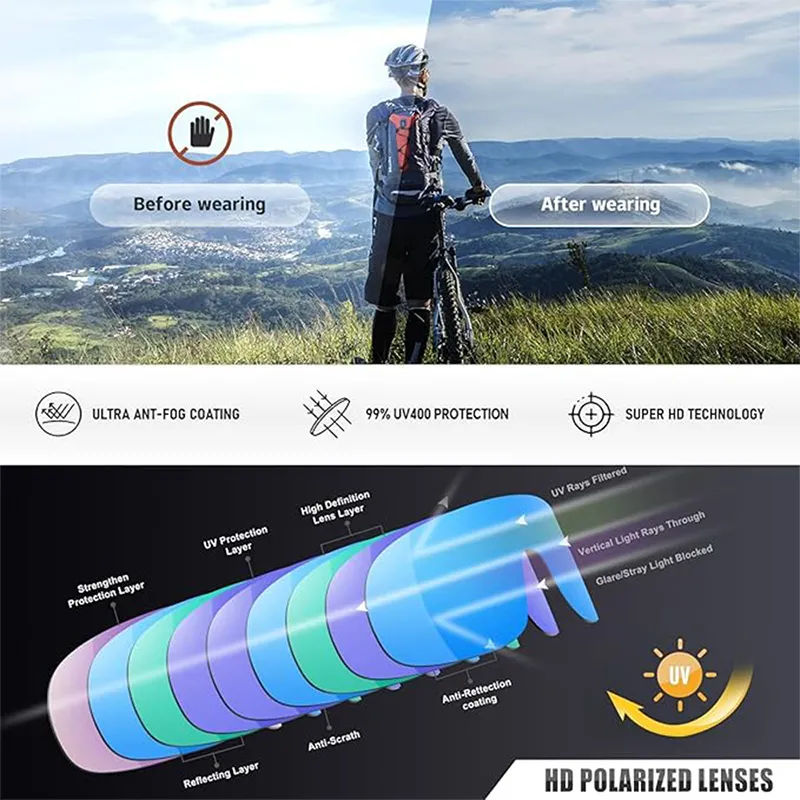VoVoDeal LY201 Oversized Visor Sunglasses - Sport Shield UV Protected Goggles for Men & Women Black-7
