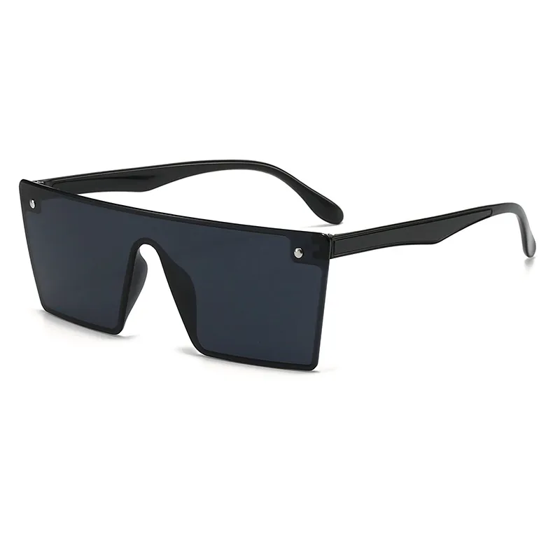 VovoDeal Frameless One-Piece Shield Sunglasses - Polarized Square Shades for High Fashion