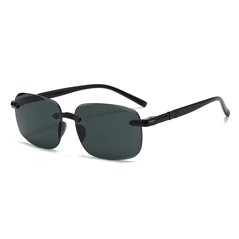 VoVoDeal MS002 Retro Square Sunglasses - Rimless Rectangular Stylish Shades for Men & Women