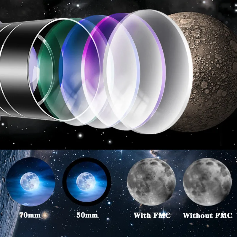 Telescope 70mm Aperture Astronomical Refractor, Focal Length 300 White-3