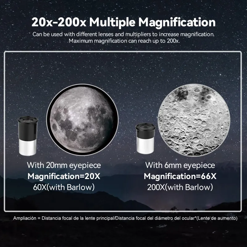 Telescope 70mm Aperture Astronomical RefractorTelescope, Focal Length 300 Blue-5